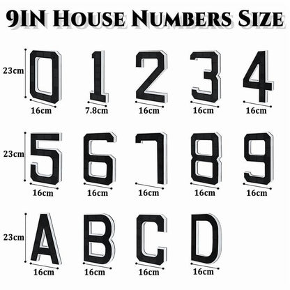 9 Inch Solar Lighted House Numbers for Outside
