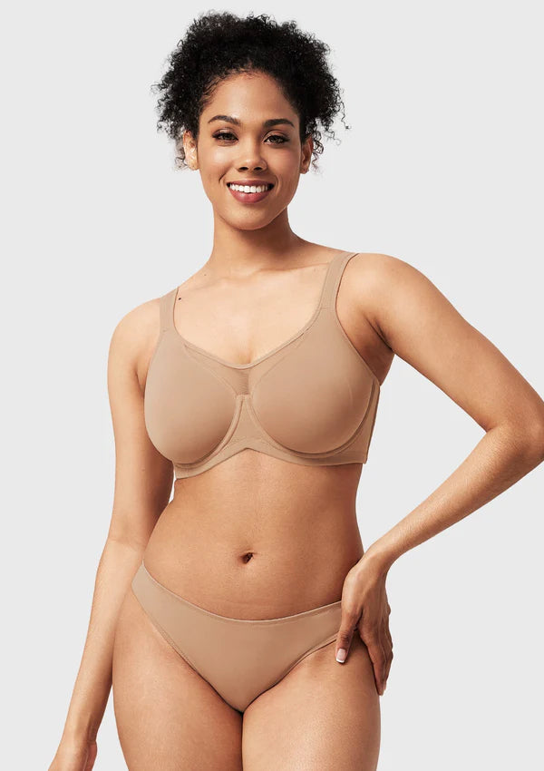Smoothing Unlined Minimizer Underwire Bra