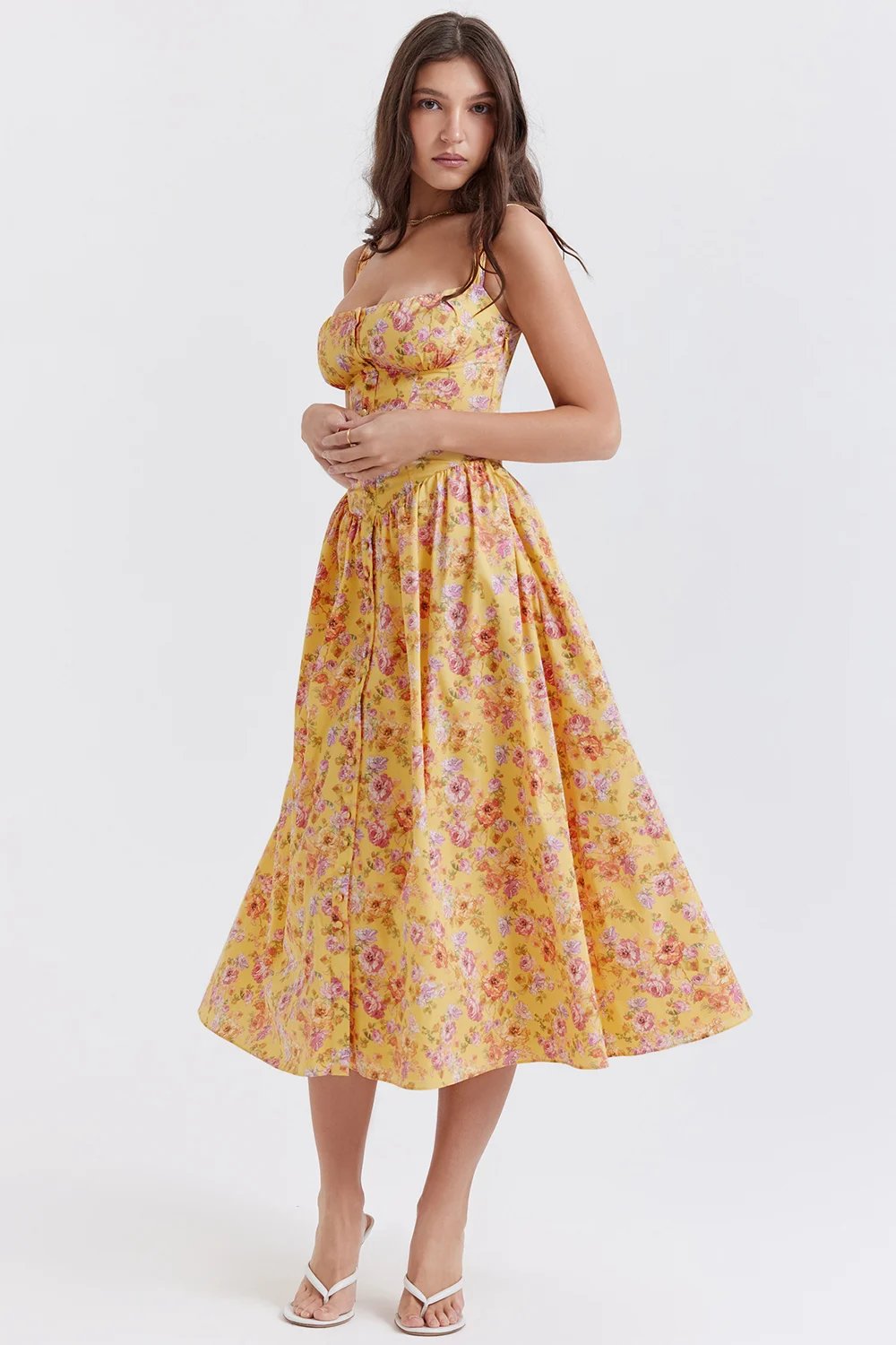 🥰TATIANA BUTTER PRINT MIDI SUNDRESS