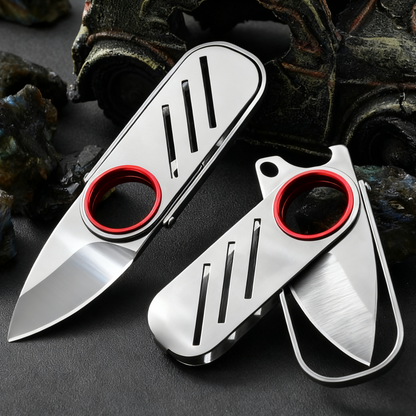 All-Steel Ring Push Blade – Portable Bottle Opener