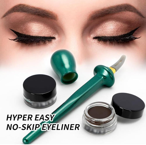 Waterproof Eyeliner Applicator Kit – Reusable Silicone Guide with Eyeliner Cream