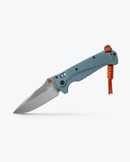 ADI 18060 Outdoor Tool, Drop-Point Blade with Depth Blue Grivory Handle
