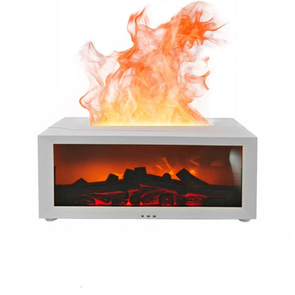 Smart Humidifier & Essential Oil Diffuser – Realistic LED Fireplace Ambiance
