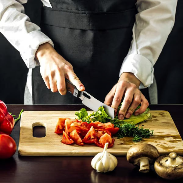 440C Stainless Steel Wood Handle Portable Chef Tool