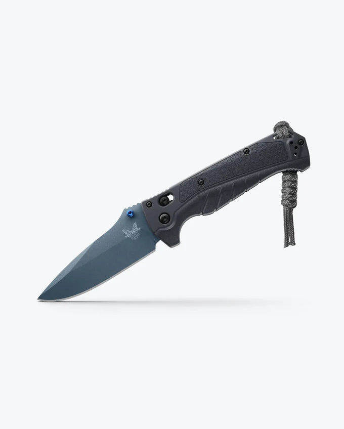 ADI 18060 Outdoor Tool, Drop-Point Blade with Depth Blue Grivory Handle