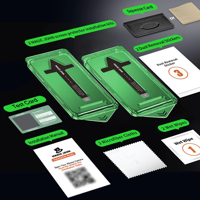 iPhone 17/16 Screen Protector (2 PCS) – Crystal Clear & Privacy Protection