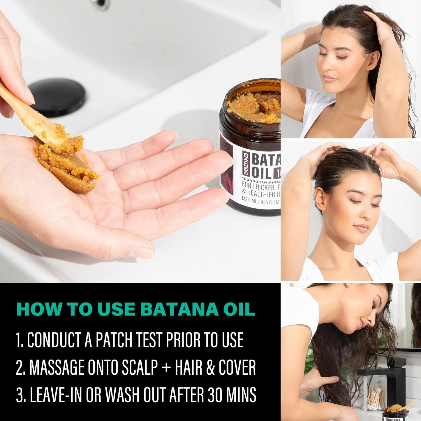 100% Unrefined Batana Oil – Strengthen, Smooth & Revive Damaged Hair Naturally