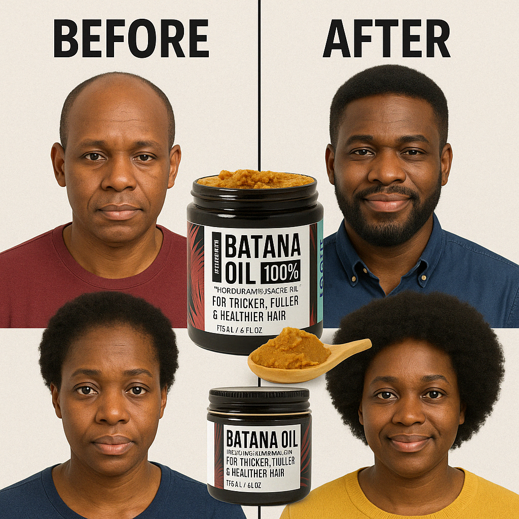 100% Unrefined Batana Oil – Strengthen, Smooth & Revive Damaged Hair Naturally