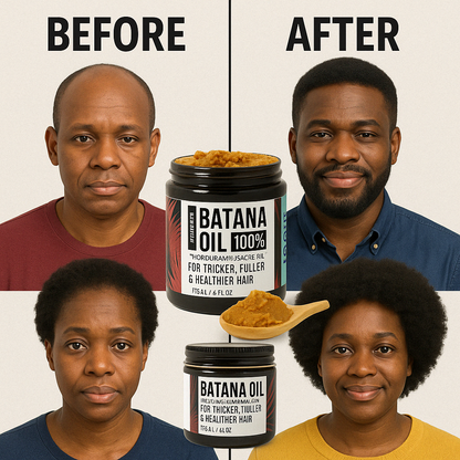 100% Unrefined Batana Oil – Strengthen, Smooth & Revive Damaged Hair Naturally