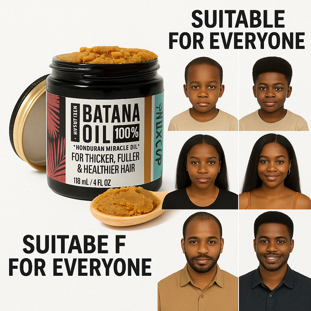 100% Unrefined Batana Oil – Strengthen, Smooth & Revive Damaged Hair Naturally