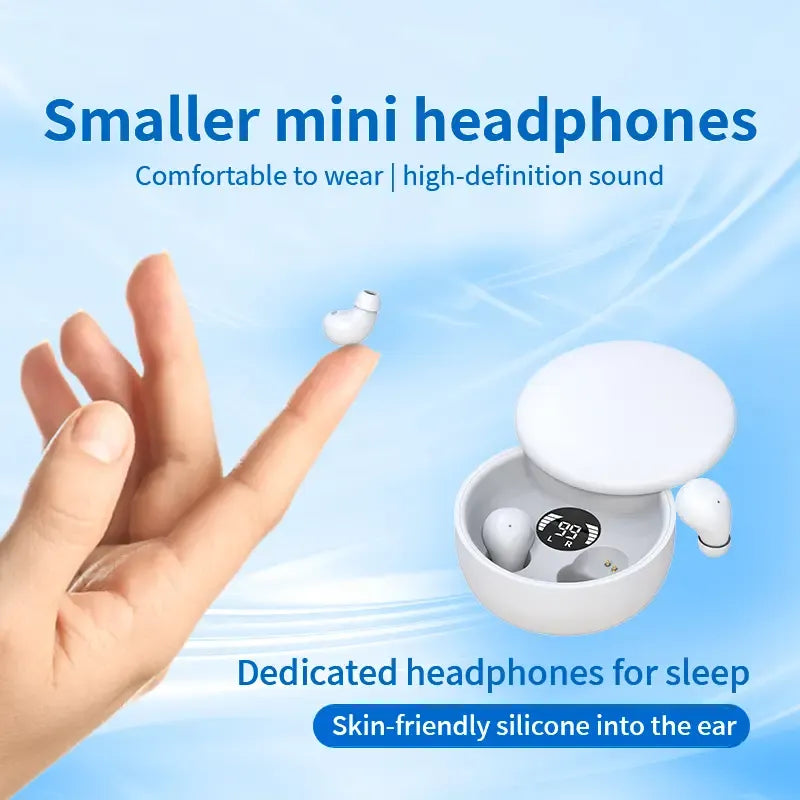 Mini Invisible Bluetooth 5.4 Earbuds – Wireless, Ultra-Discreet Sport Headphones