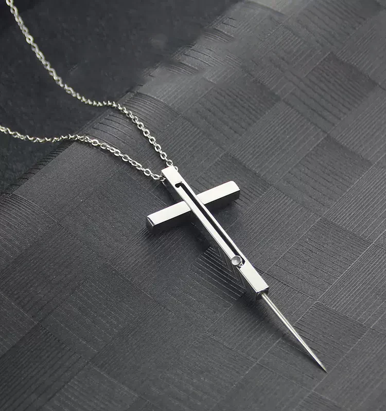 Cross Hidden Self-Defense Necklace – Faith Meets Protection