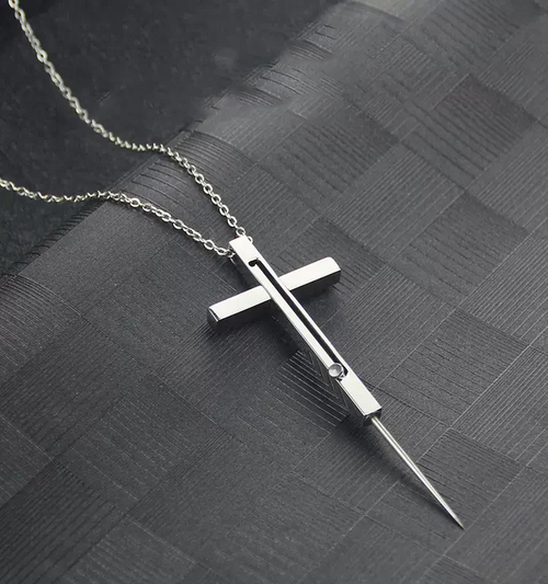 Cross Hidden Self-Defense Necklace – Faith Meets Protection