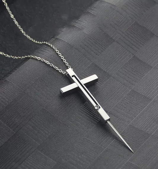 Cross Hidden Self-Defense Necklace – Faith Meets Protection