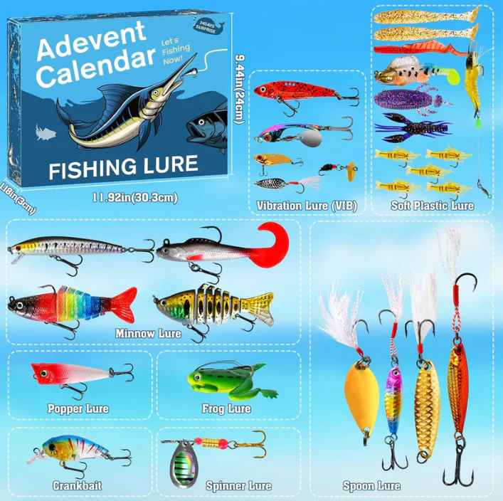 🎣 Fishing Advent Calendar 2025 – 24 Days of Lure Surprises