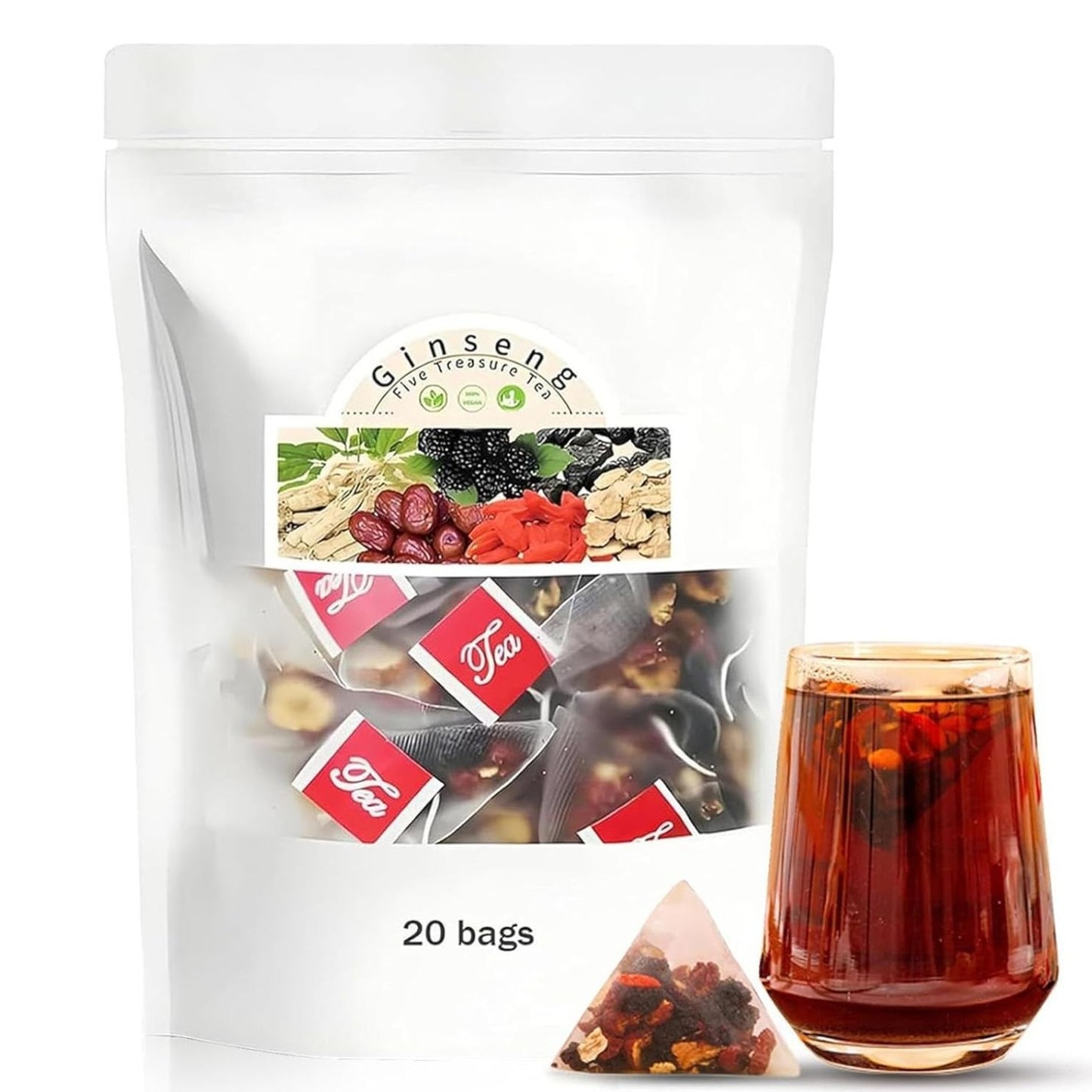 🌿Ginseng Five Treasure Tea – Boost Energy, Strength & Stamina