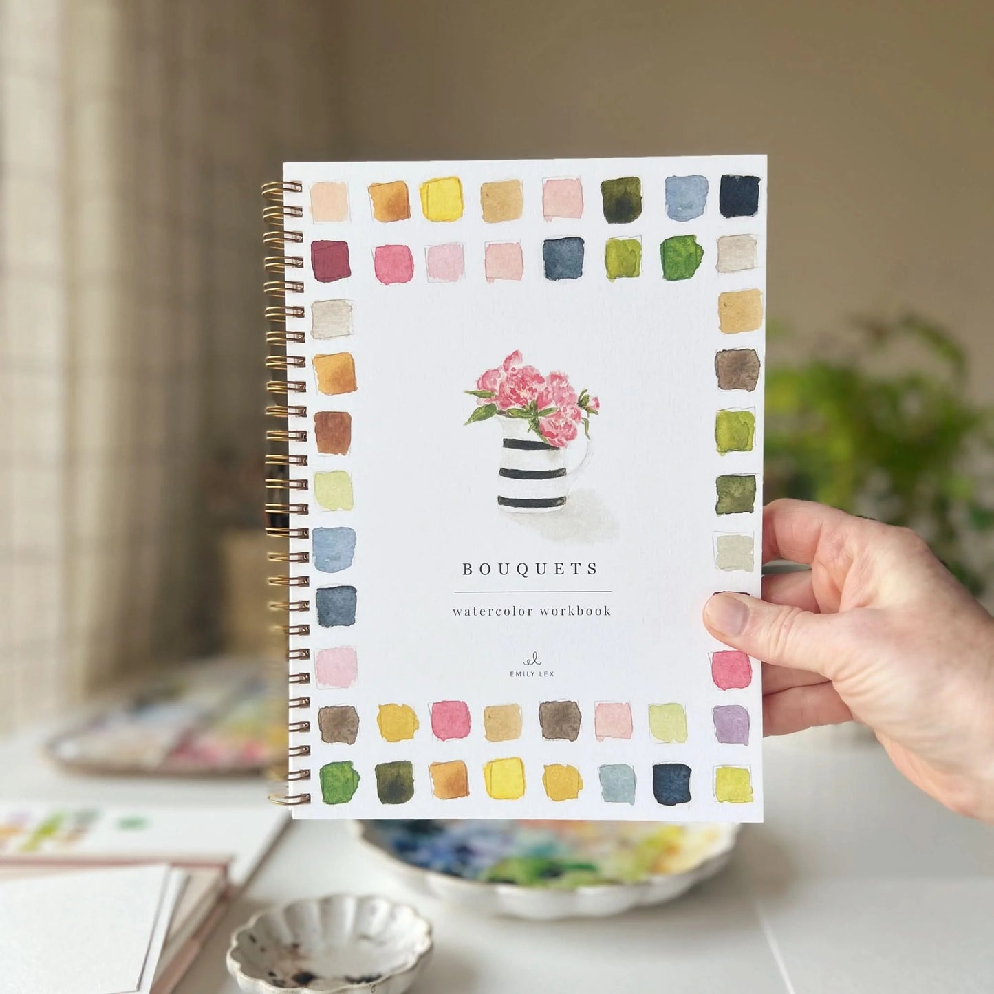 🎨 Bouquets Watercolor Workbook – Paint, Practice & Play