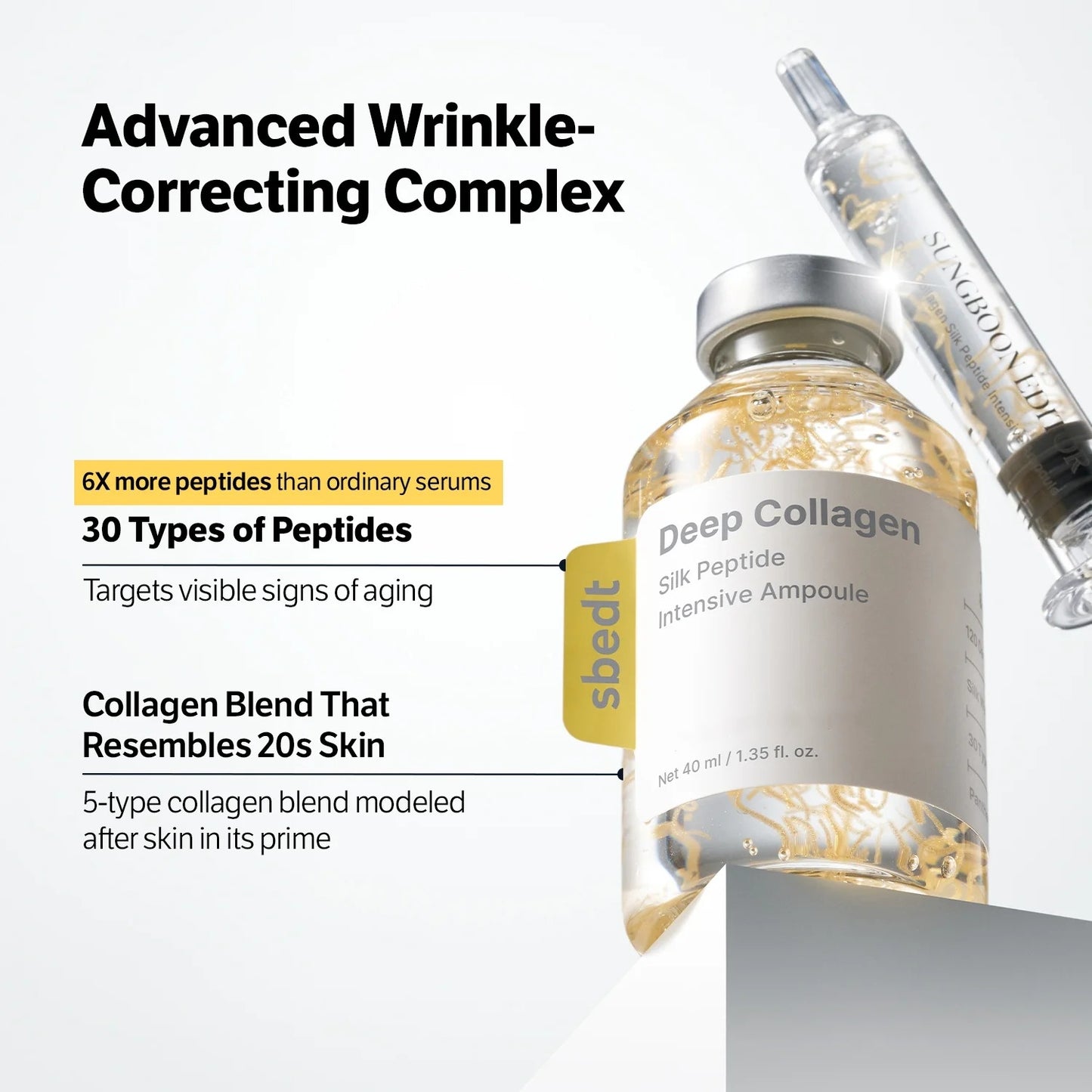 🔥Korean Deep Collagen Silk Peptide Ampoule | Deep Hydration | Youth-Restoring Results