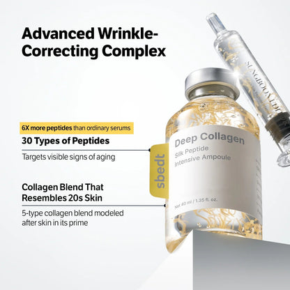🔥Korean Deep Collagen Silk Peptide Ampoule | Deep Hydration | Youth-Restoring Results