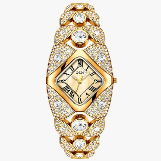 Luxury Full Diamond Bangle Bracelet Watch