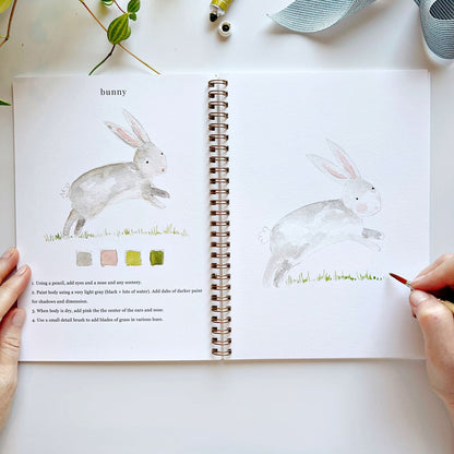 🎨 Animals Watercolor Workbook – Paint, Practice & Play