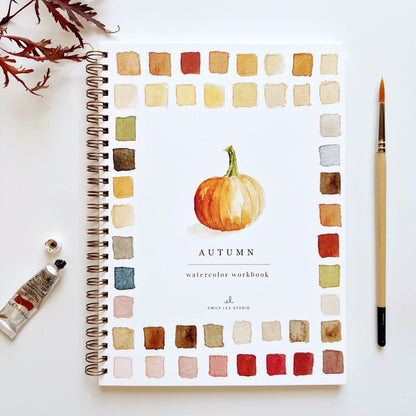 🎨 Autumn Watercolor Workbook – Paint, Practice & Play
