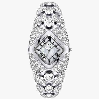Luxury Full Diamond Bangle Bracelet Watch