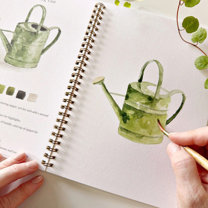 🎨 Garden Watercolor Workbook – Paint, Practice & Play