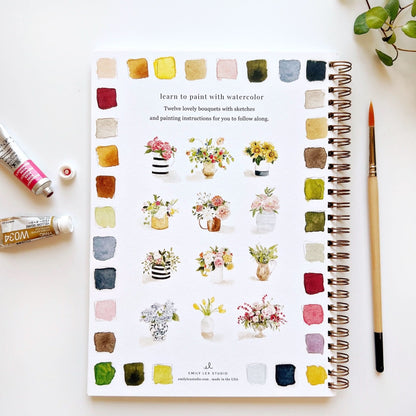 🎨 Bouquets Watercolor Workbook – Paint, Practice & Play