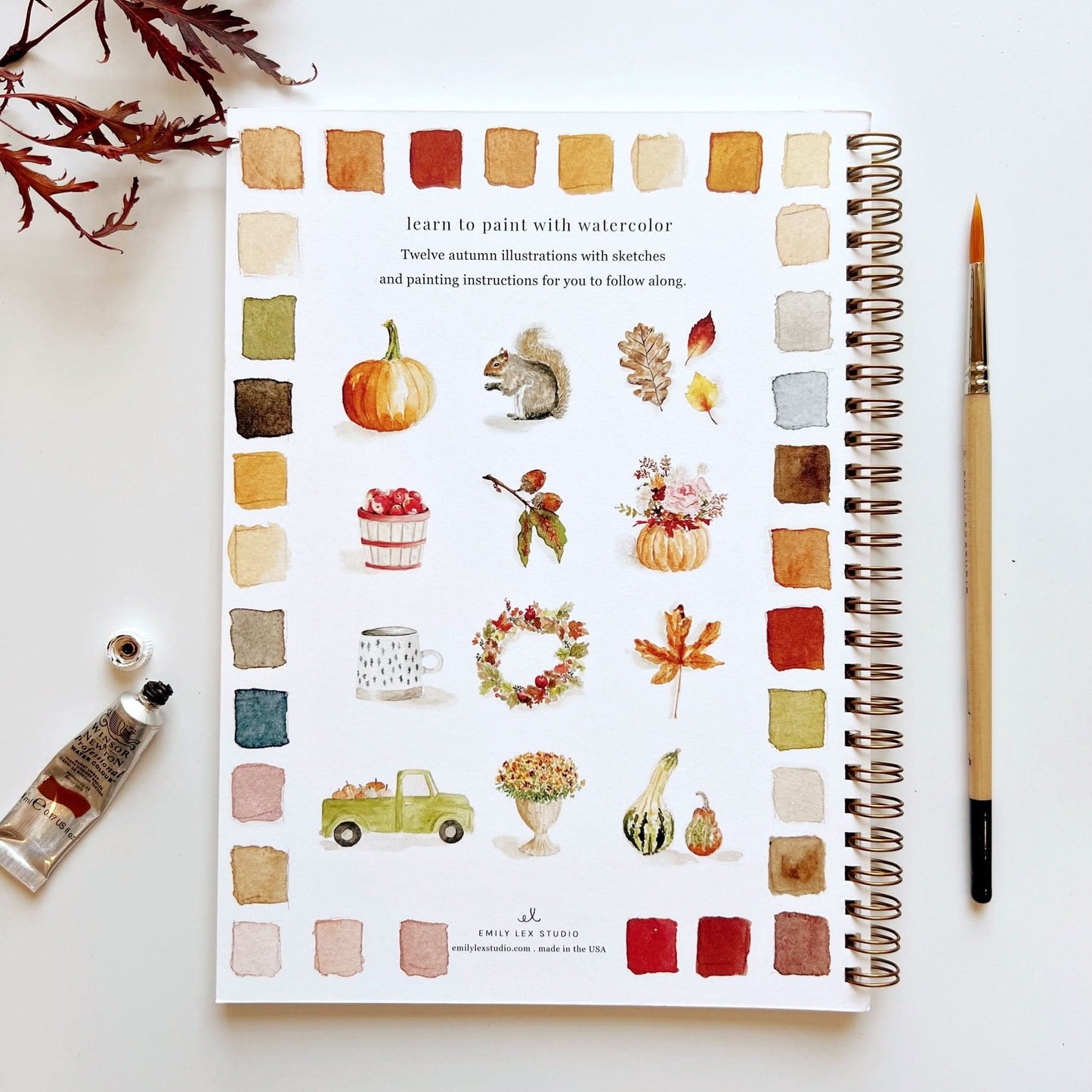🎨 Autumn Watercolor Workbook – Paint, Practice & Play