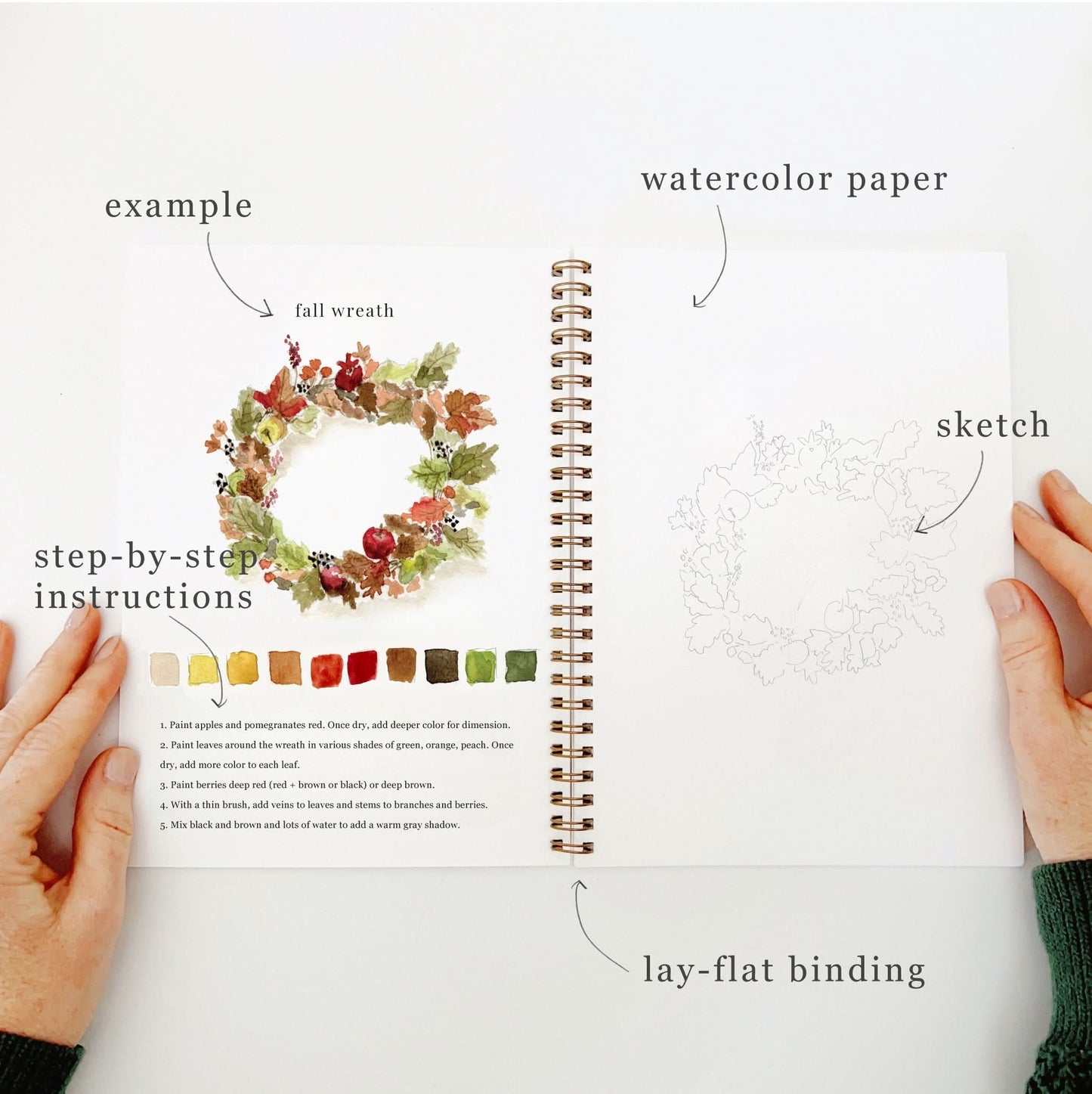 🎨 Autumn Watercolor Workbook – Paint, Practice & Play