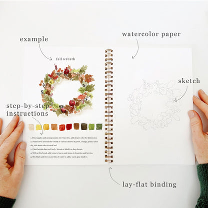 🎨 Autumn Watercolor Workbook – Paint, Practice & Play
