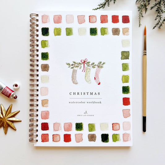 🎨 Christmas Watercolor Workbook – Paint, Practice & Play