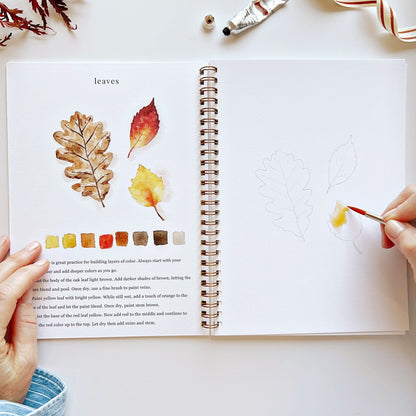 🎨 Autumn Watercolor Workbook – Paint, Practice & Play