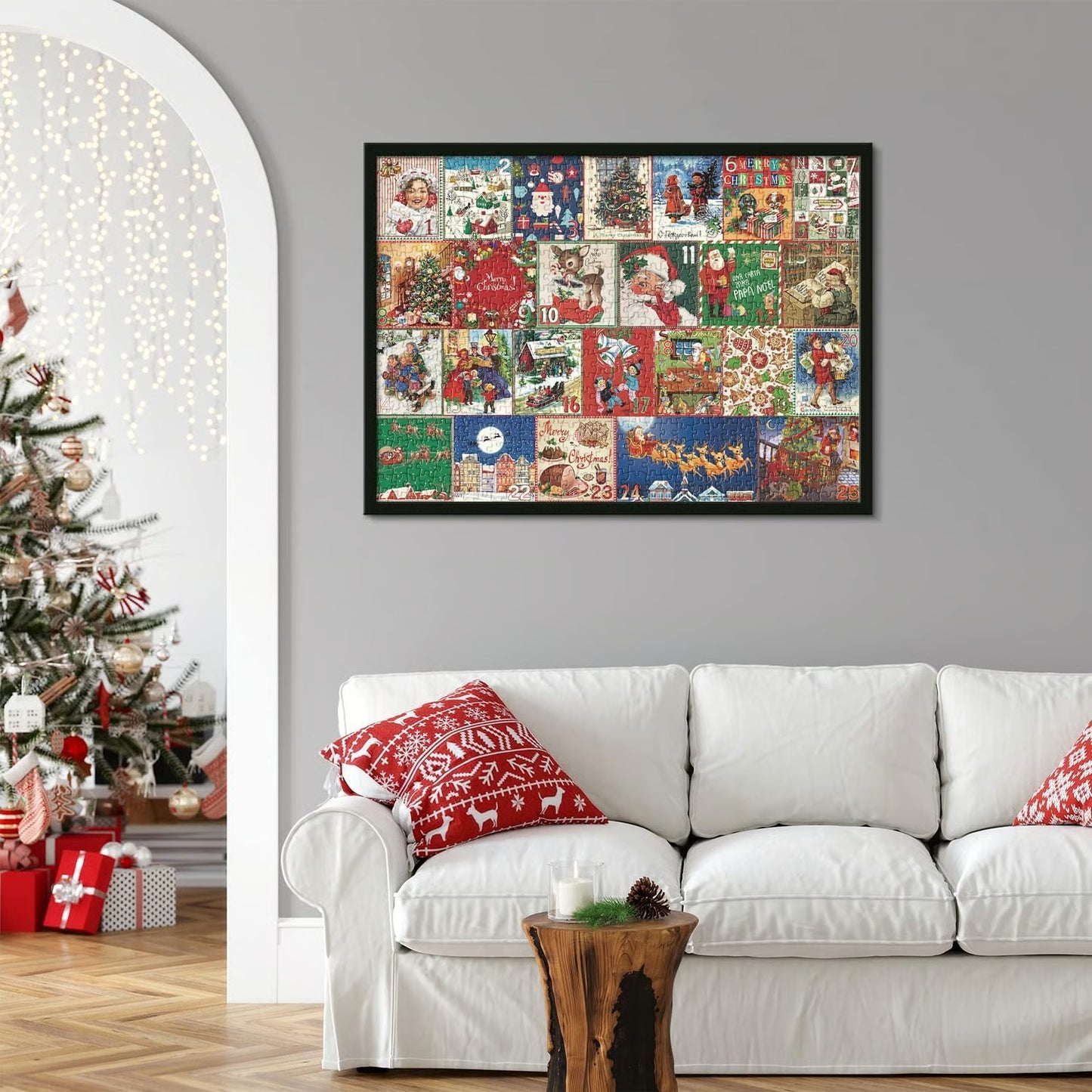 Christmas Advent Calendar Jigsaw Puzzle – 1000pcs Festive Holiday Countdown Fun