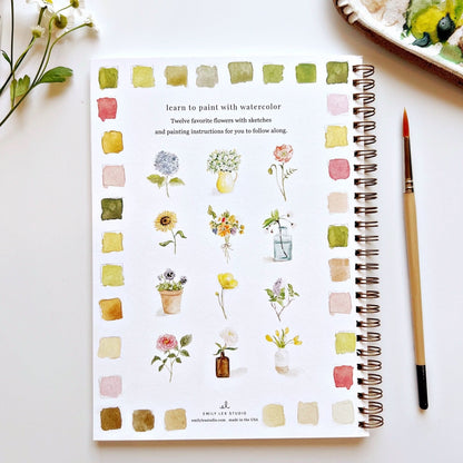 🎨 Flowers Watercolor Workbook – Paint, Practice & Play
