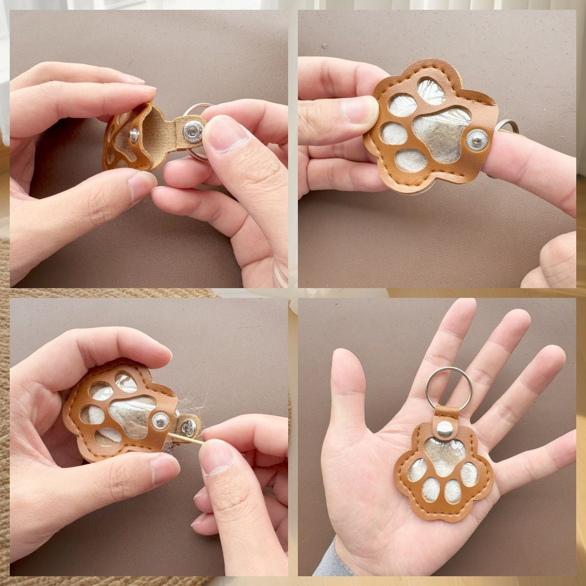 🐾 Always With You – Pet Paw Keepsake Keychain