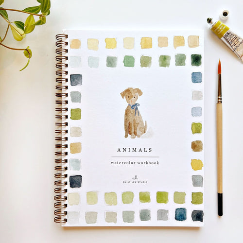 🎨 Animals Watercolor Workbook – Paint, Practice & Play