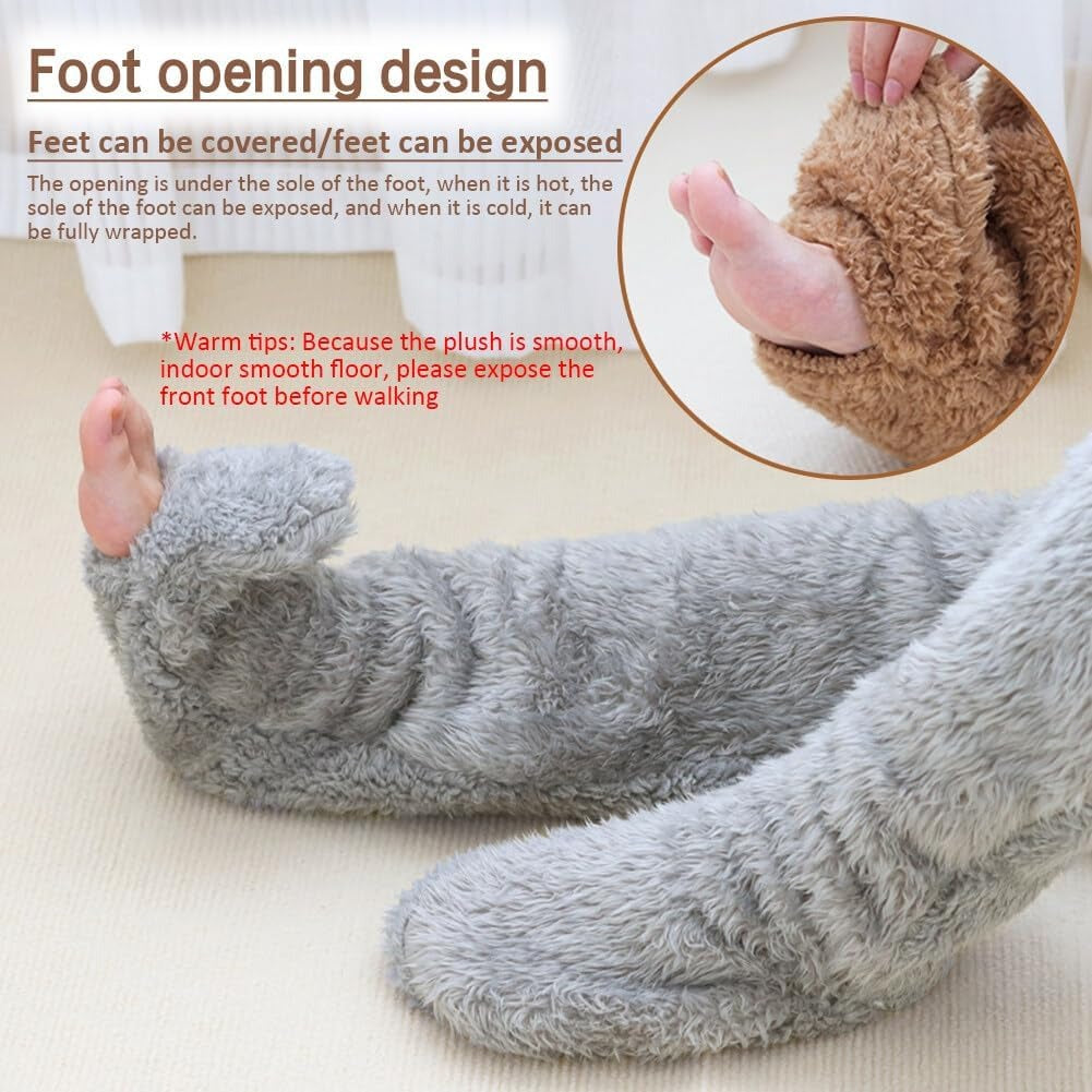Over-Knee Fuzzy Plush Socks (2PCS) — Cozy, Cute & Irresistibly Soft