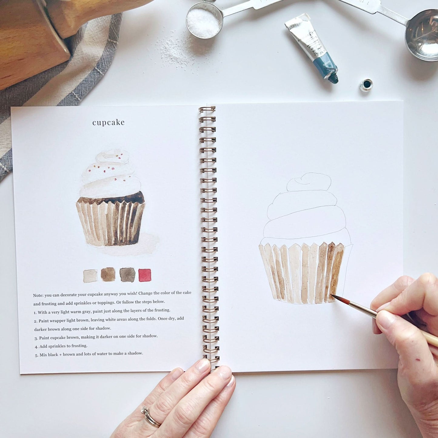 🎨 Baking Watercolor Workbook – Paint, Practice & Play