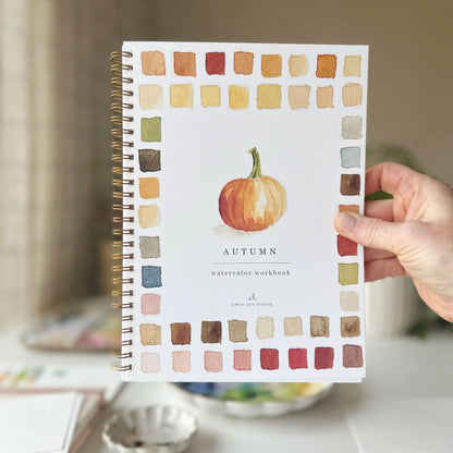 🎨 Autumn Watercolor Workbook – Paint, Practice & Play