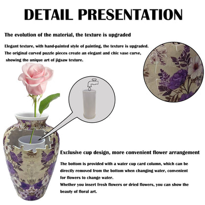 🌸3D Puzzle Vase That Comes to Life –  Blooming Piece by Piece