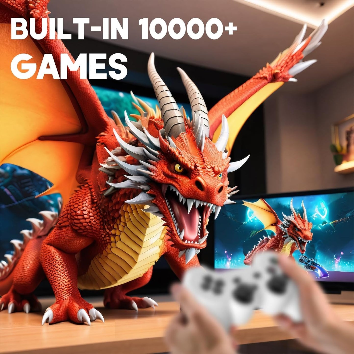 Mini Projector with 2 Joysticks — 4K Portable Home & Outdoor Theater