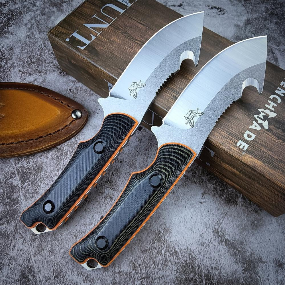 ⚔️BM 15018 Hunt Saddle Mountain Skinner with Leather Sheath