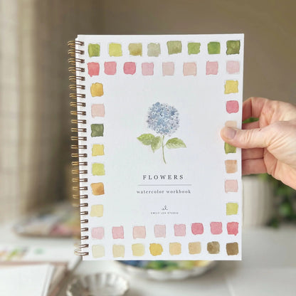 🎨 Flowers Watercolor Workbook – Paint, Practice & Play