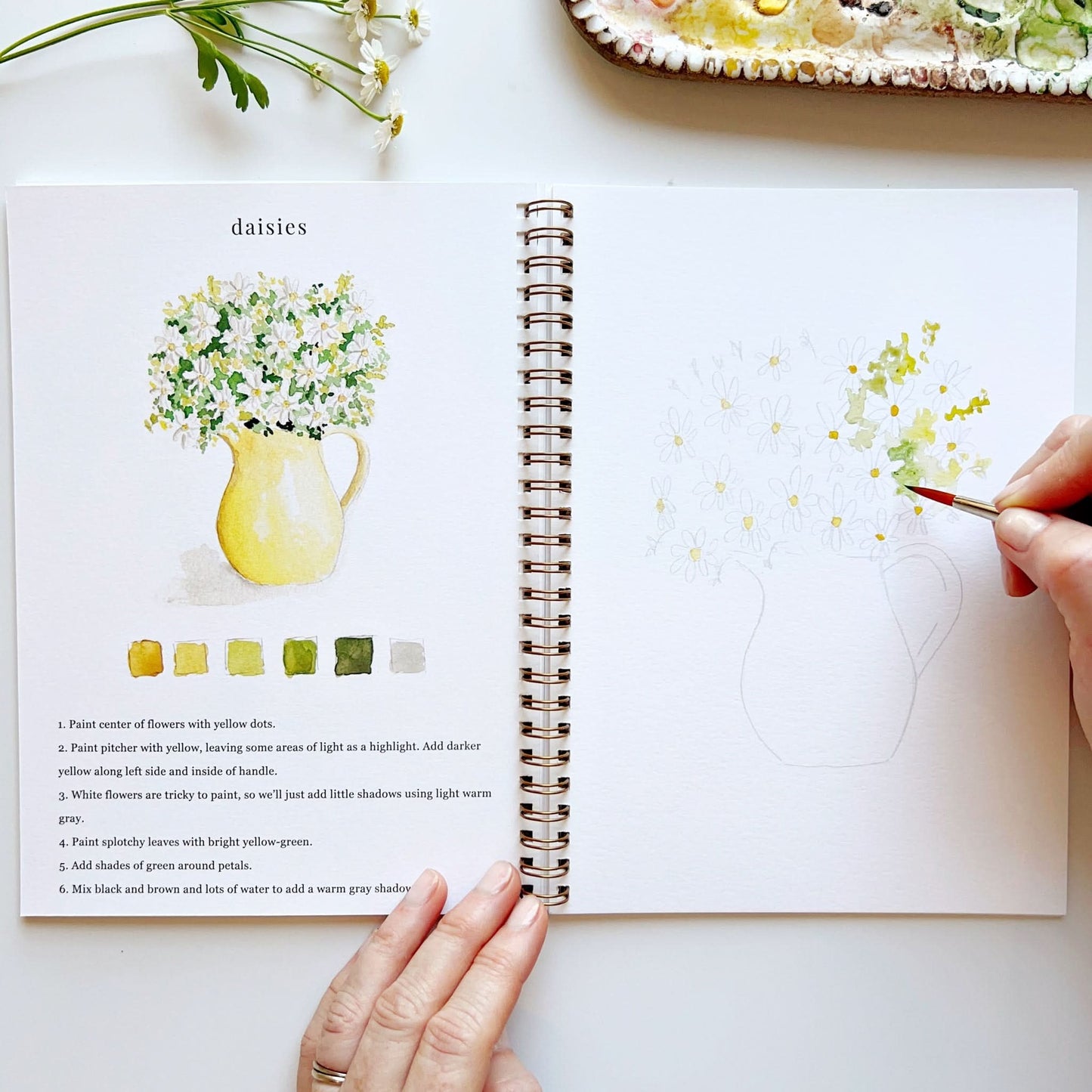 🎨 Flowers Watercolor Workbook – Paint, Practice & Play