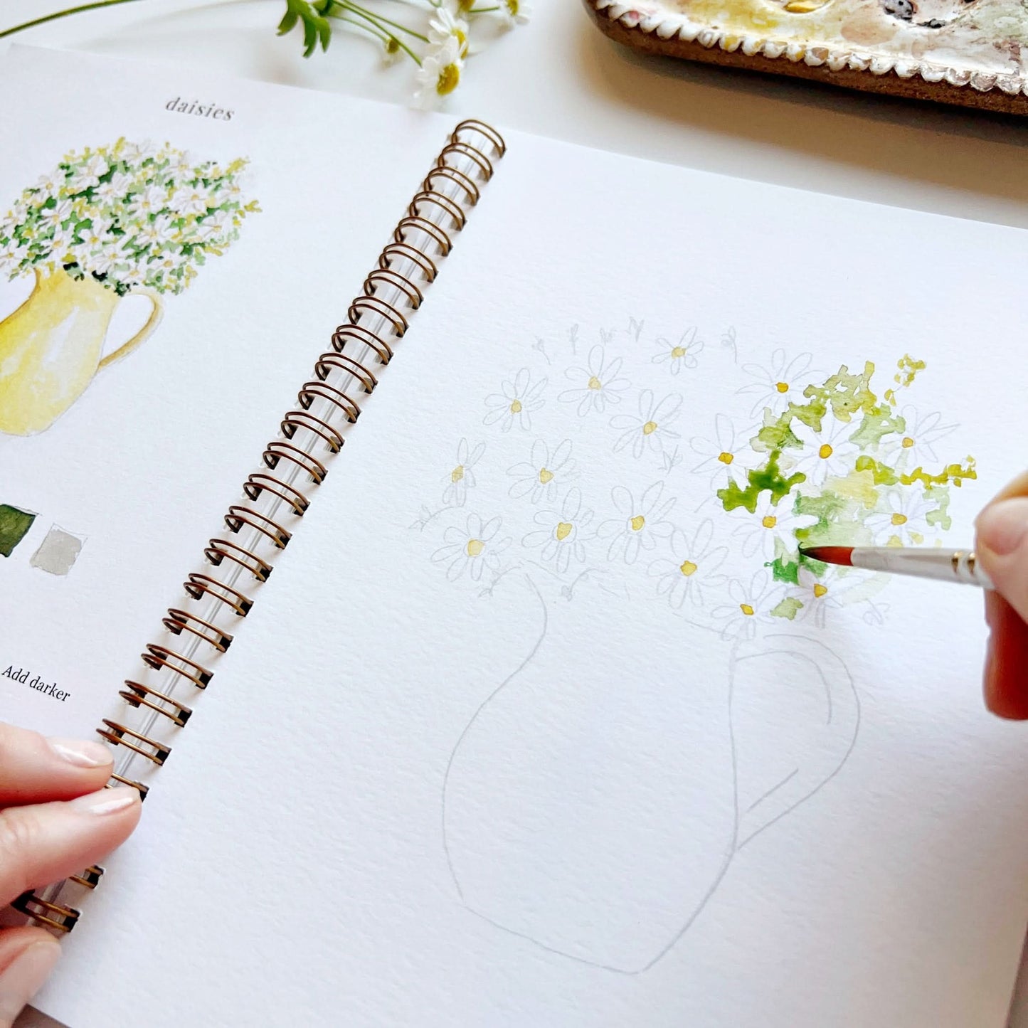 🎨 Flowers Watercolor Workbook – Paint, Practice & Play