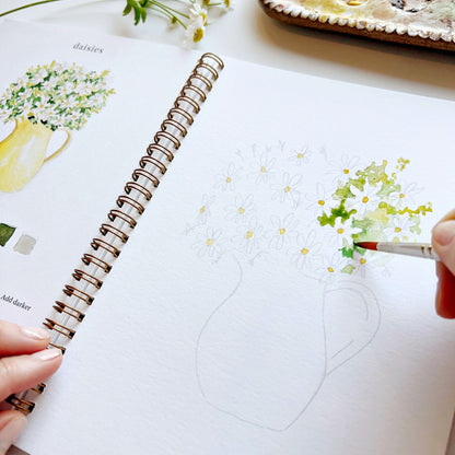 🎨 Flowers Watercolor Workbook – Paint, Practice & Play