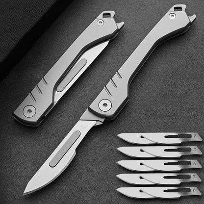 ⚔️Folding Scalpel Tool with 10pcs Replaceable Blades
