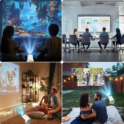 Mini Projector with 2 Joysticks — 4K Portable Home & Outdoor Theater